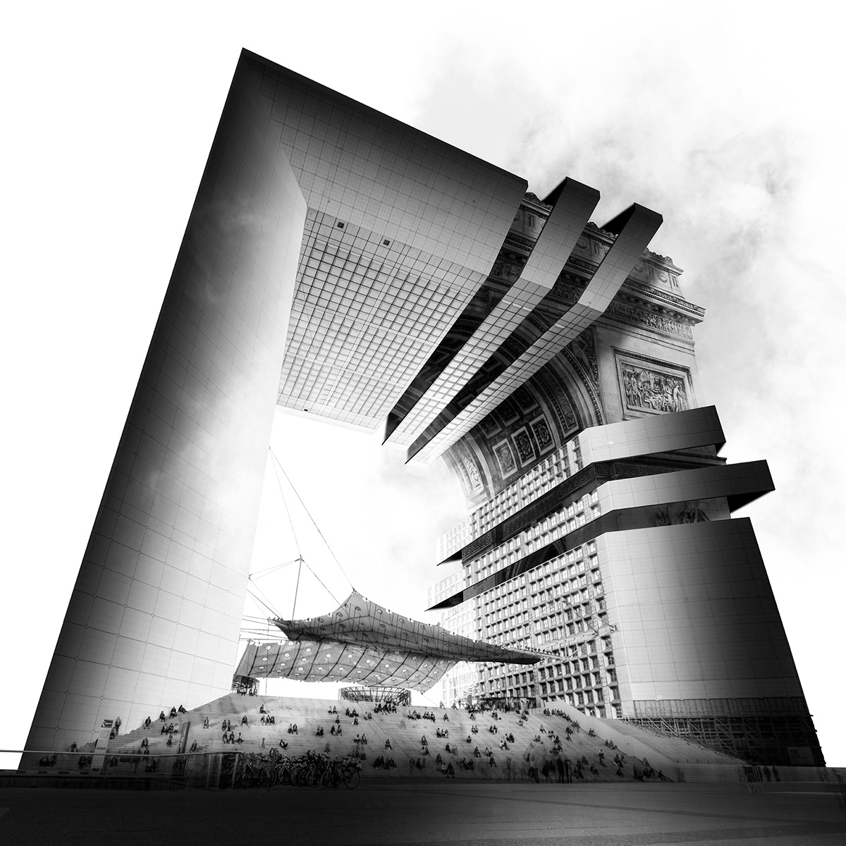 architecture blackandwhite collage conceptual FINEART modern Photography  surreal