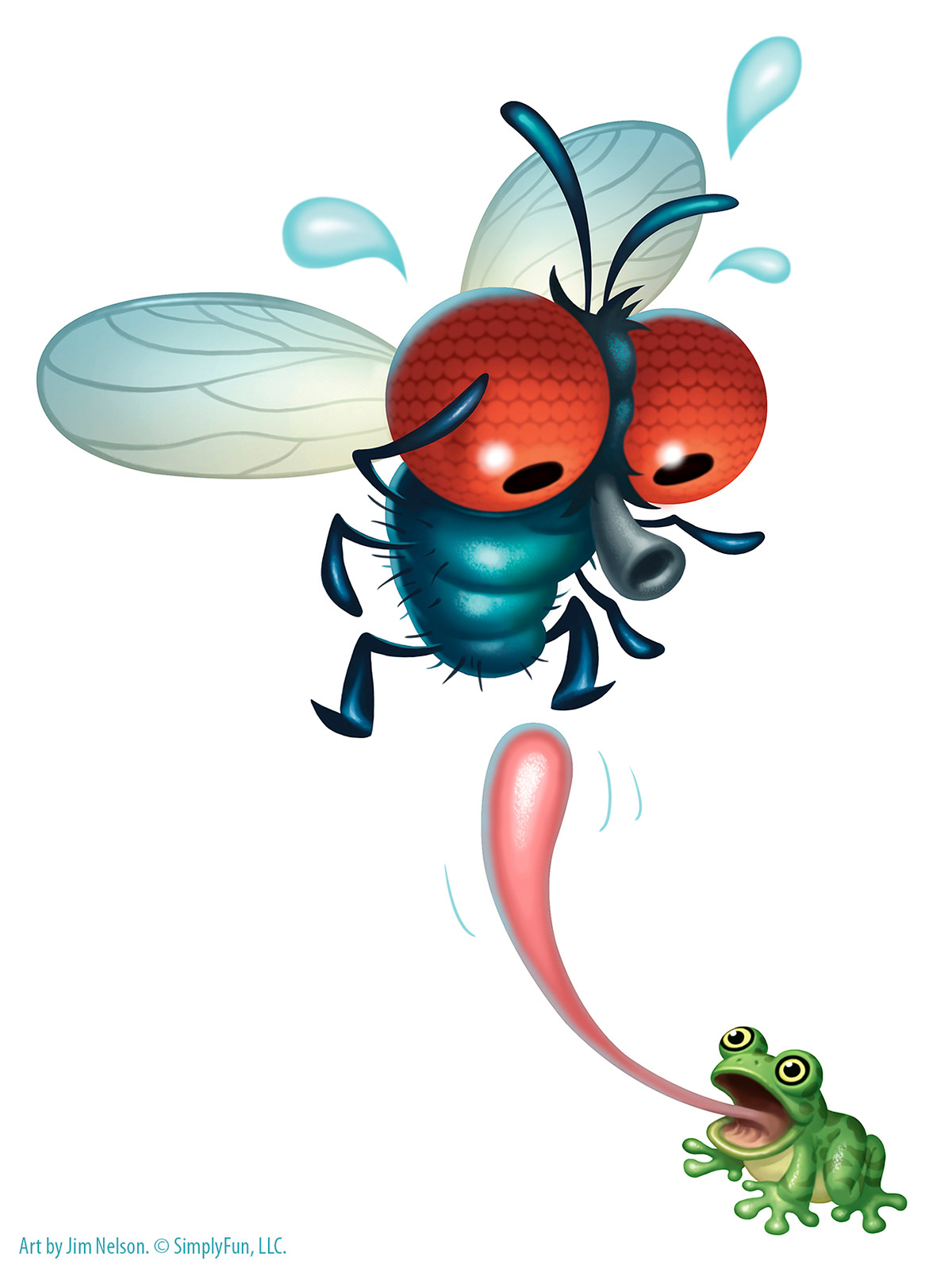 animals cartoon Character design  children Digital Art  Fly frogs funny Games Nature