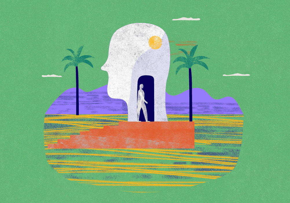 mental health inner peace psychology branding illustration people illustration Personal Growth editorial magazine