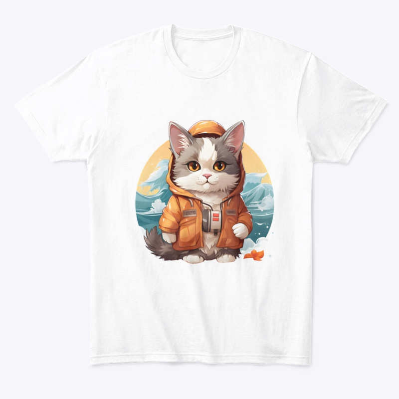 lifeguard funny tshirt design Cat
