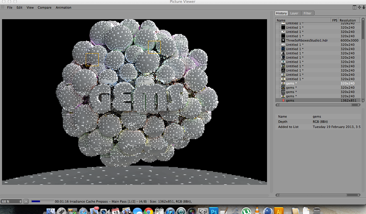 logo 3D vector Gems Cadbury vibrant colorful vfx digital  art