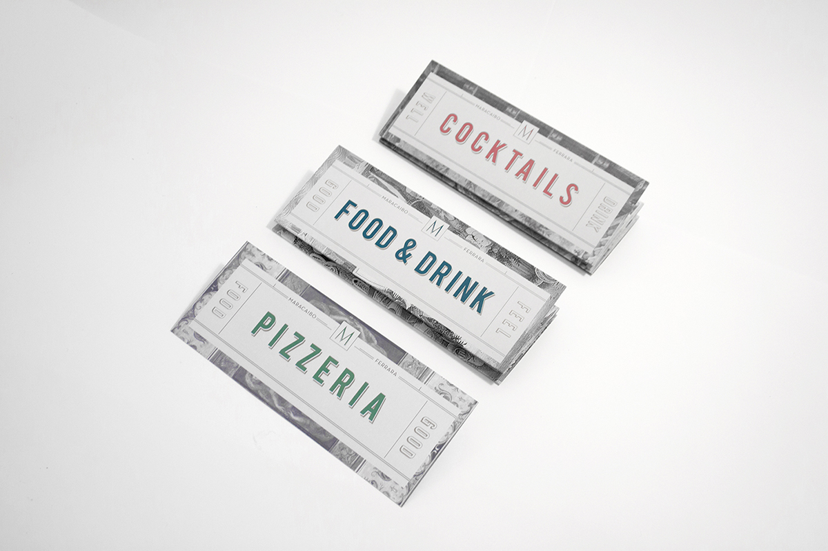 brand cocktail bar ferrara affresco graphic menu Food  drink Logo Design