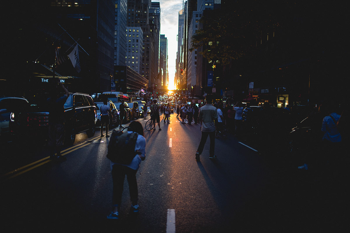 nyc New York Urban Street city light night Landscape photo america