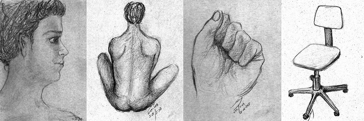draw dibujo mano hand face cara body cuerpo desnudo naked