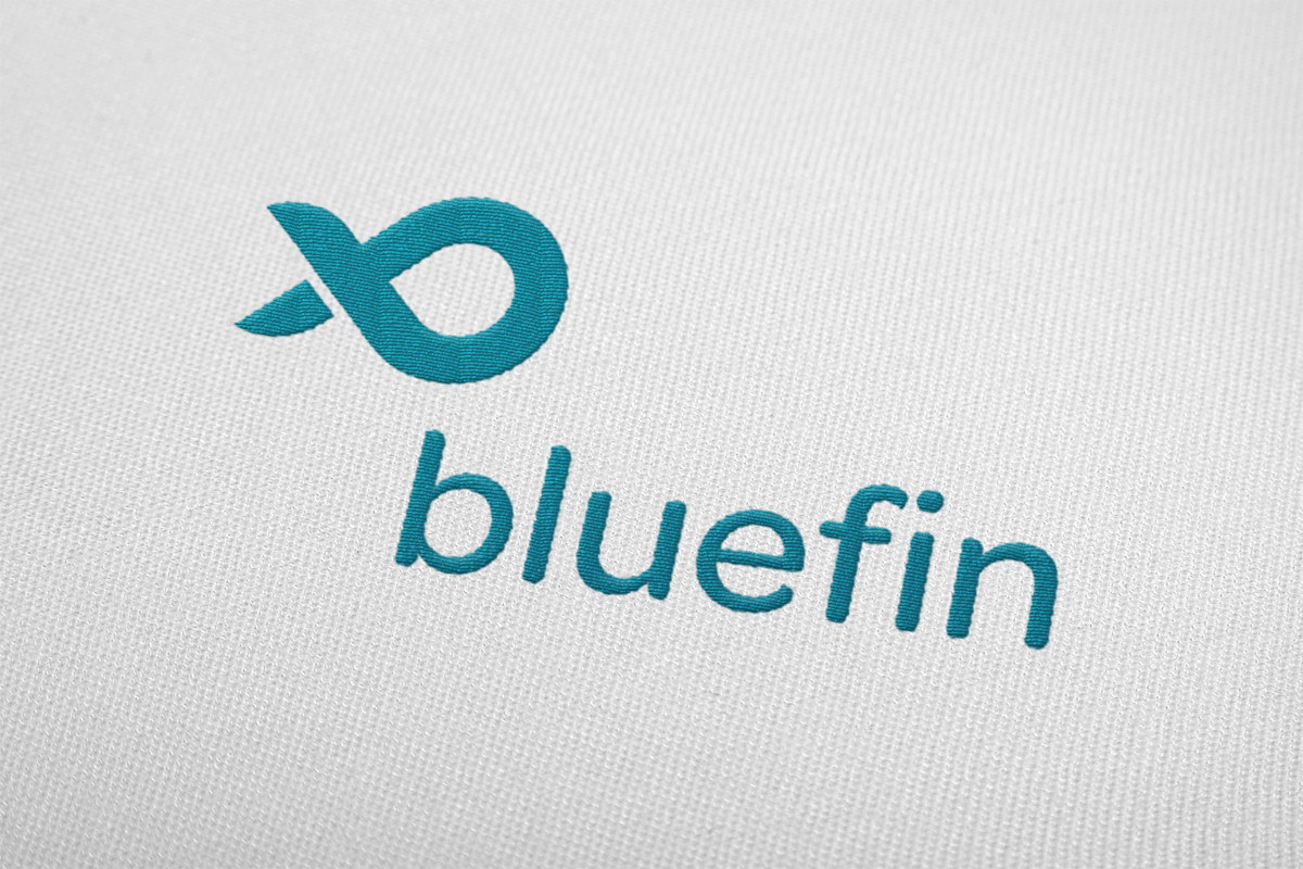 bluefin logo graphic design  Web Design  Brand Design Logo Design Clothing Fashion  work wear Packging