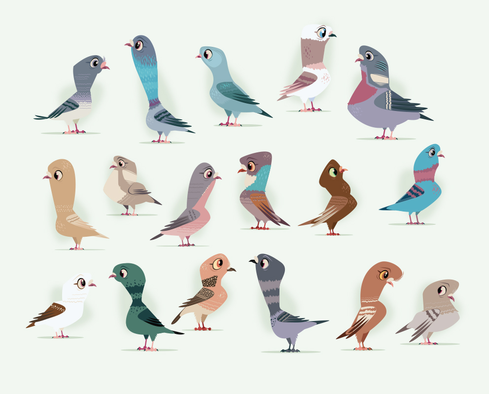 pigeon concept design game james gilleard apps Retro vintage