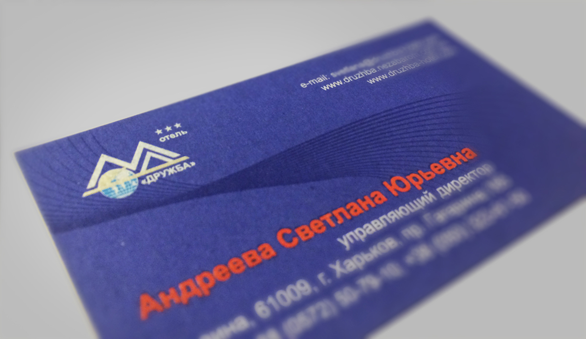 hotel blue blue pantone brochure leaflet business card визитка брошюра листовка print products печатная продукция