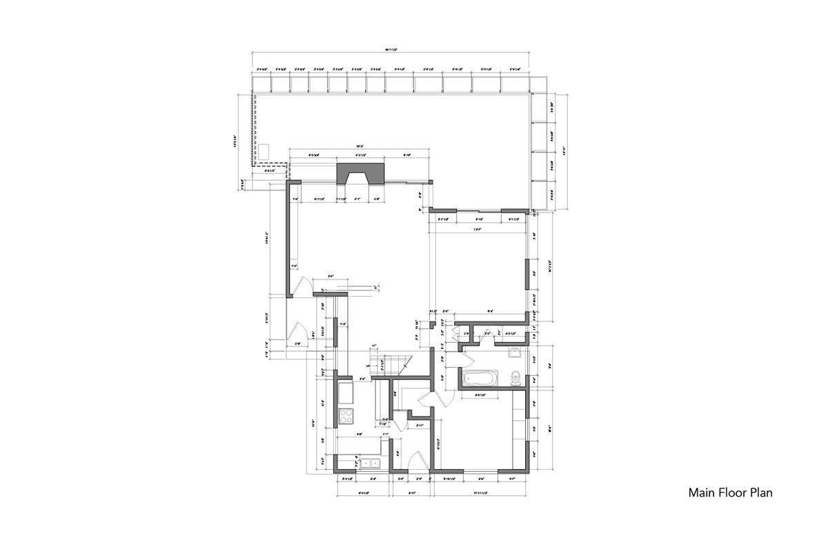 architecture as-built drawings Midcentury Modern remodel