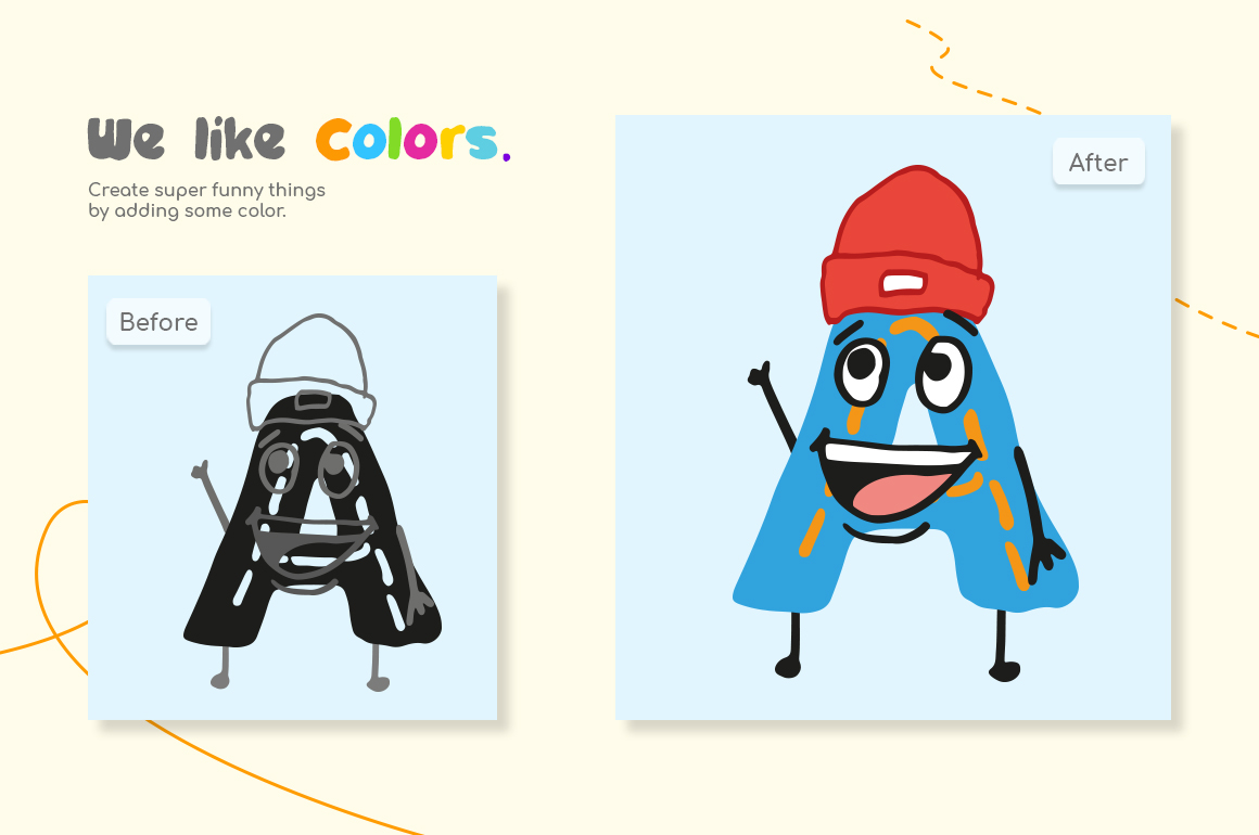 font typography   animation  kids google doodle scriptfont Web color Fun