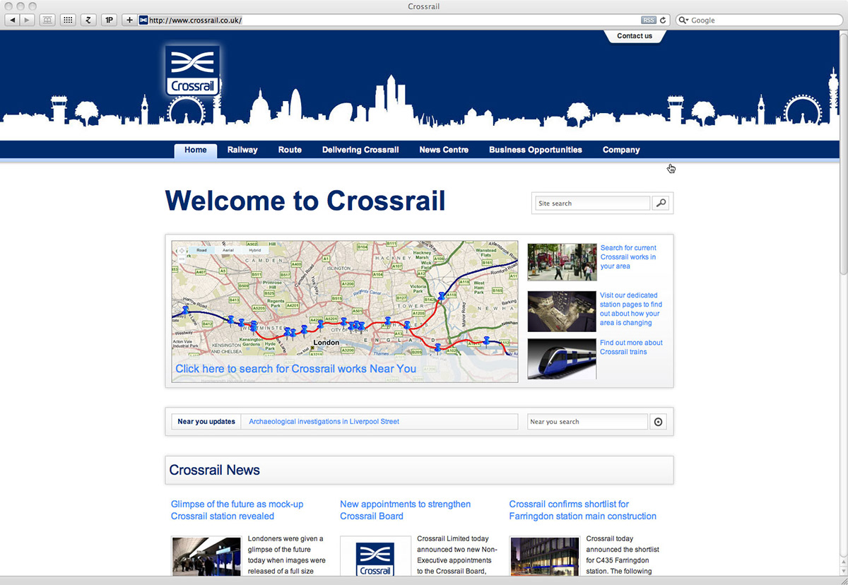 crossrail HTML css London