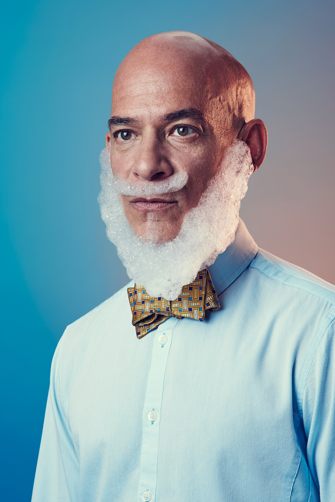 conceptual humor quirky beards mustaches staged portraits