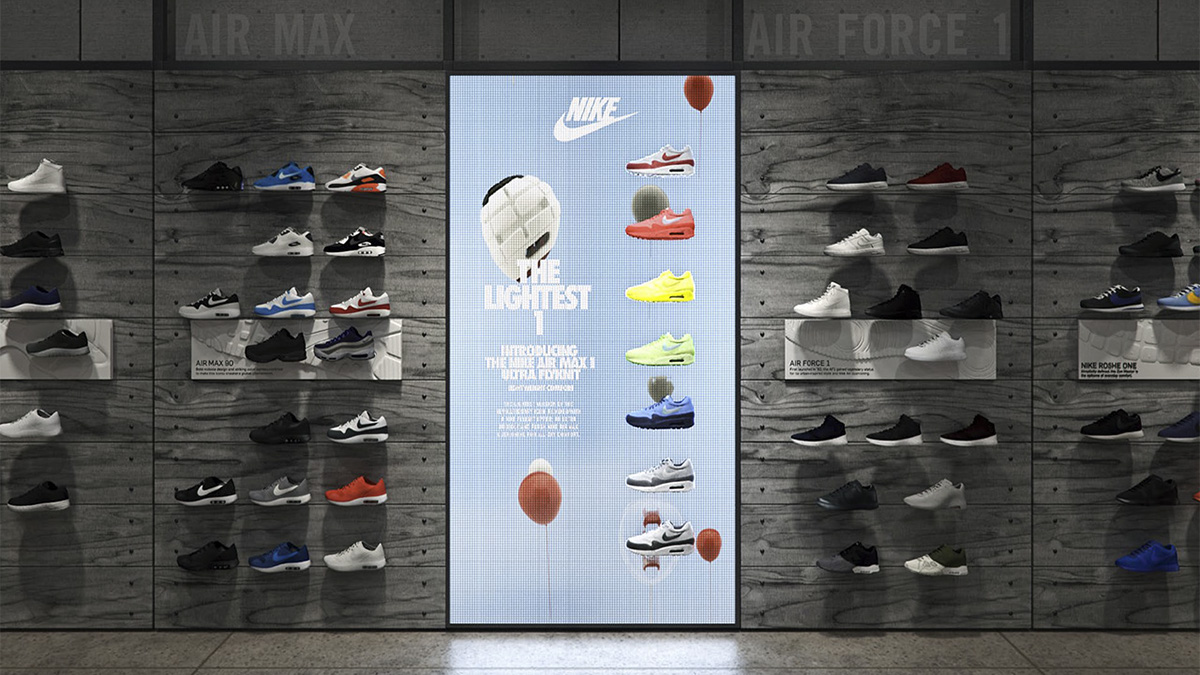 Nike shoe sport Fashion  3D animation  Render design Retail