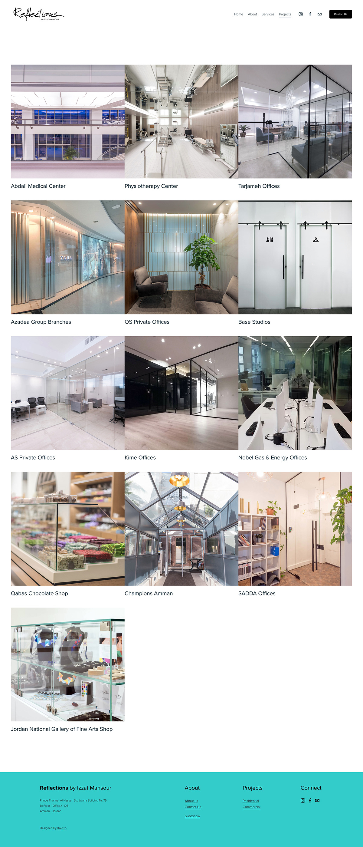 glass Izzat Mansour manufacturer Website Adobe Portfolio