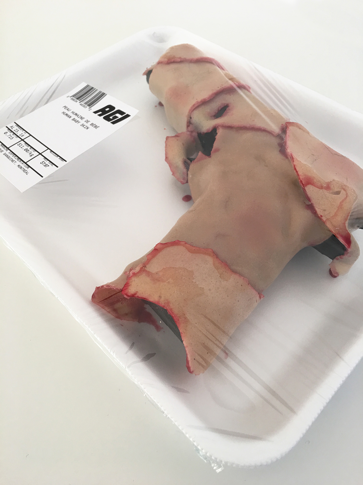mammals human skin blood meat veal object Experimentation sculpture