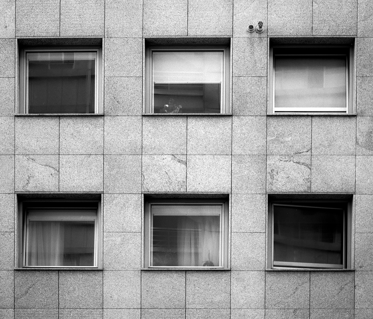 porto Landscape geometry Black&white analog Mamiya rb67 static depressed stairs buildings windows