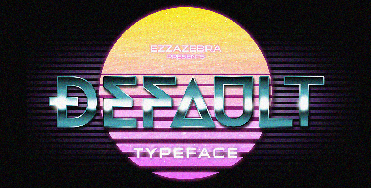 ezzazebra adhreza font Typeface 80s vintage game dingdong default sanserif disco techno