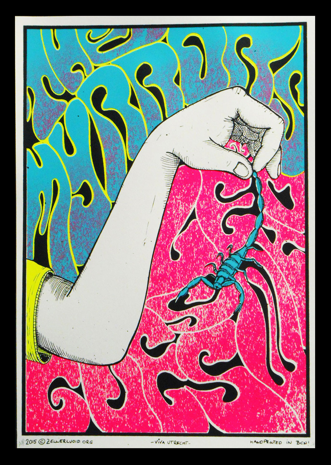 The Myrrors poster GigPoster zellerluoid handmade barcelona the bicycle press limited edition le guess who? screenprint serigrafia official utrecht festival arizona