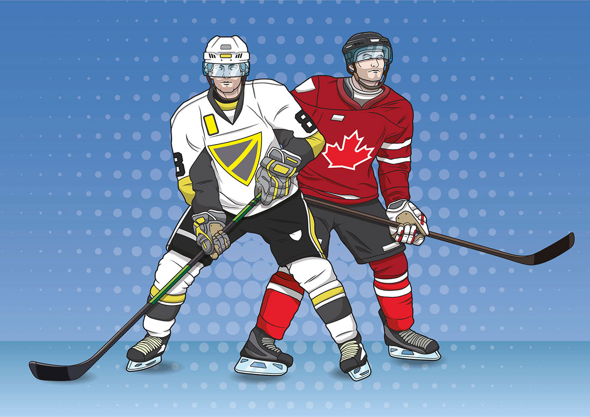 ice hockey Players vector stock color