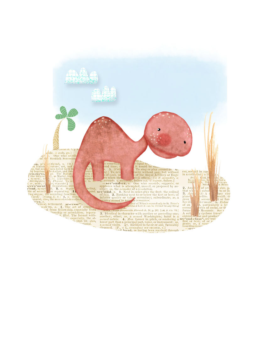 pink dinosaur scene
