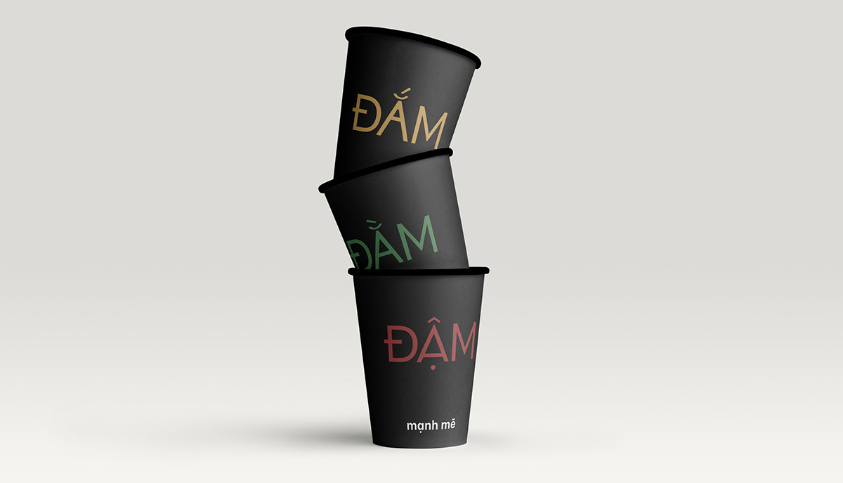 branding  cafe Coffee design graphic identity Packaging Rebrand typography   vietnam