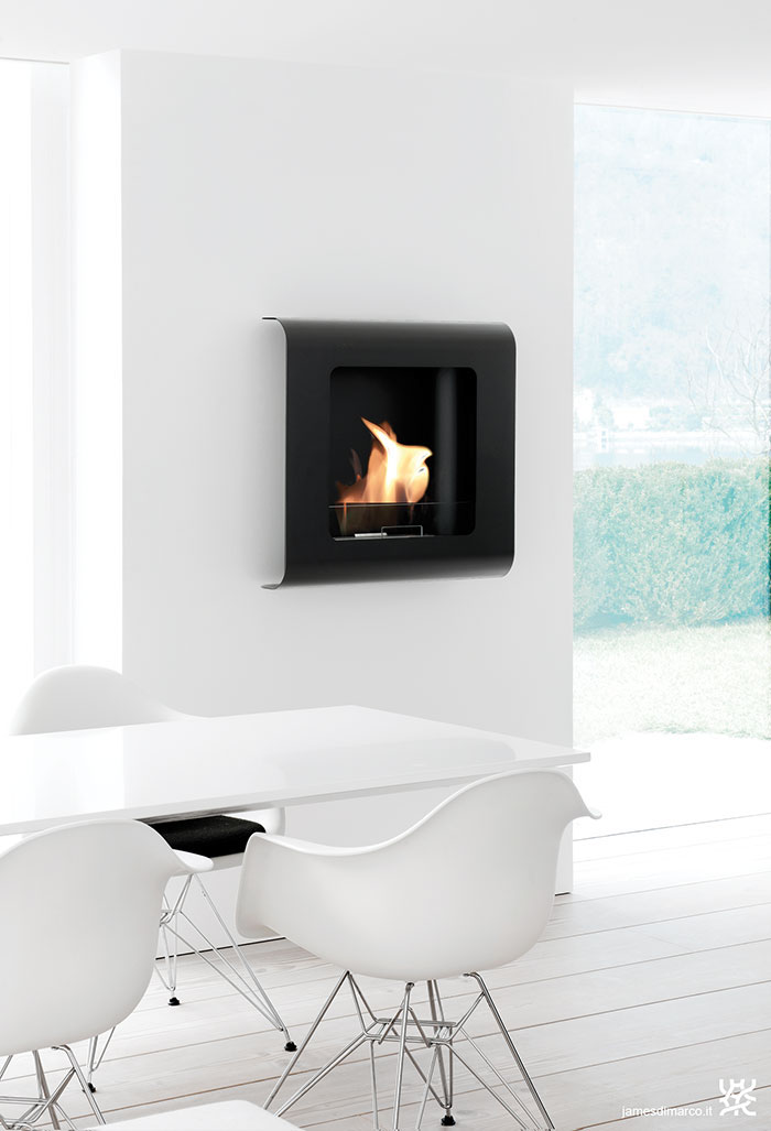 fireplace fire bioethanol design geometric minimal flame heating heat