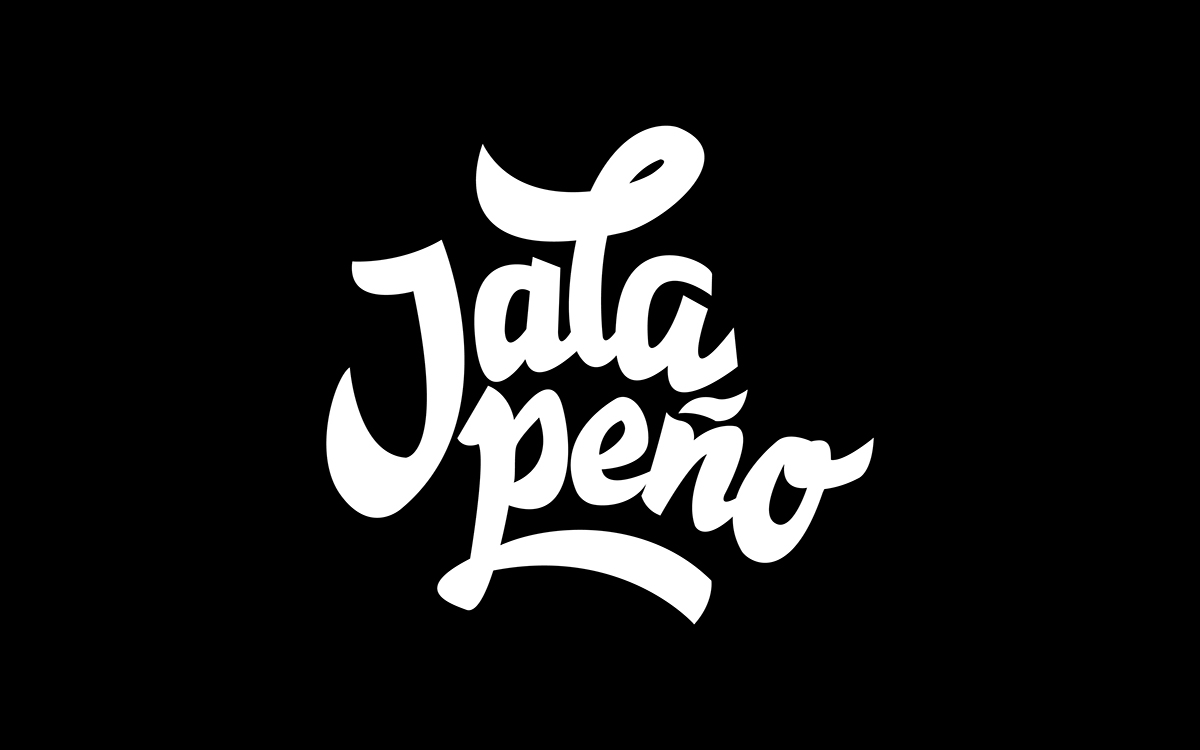 lettering pepper jalapeno slashes