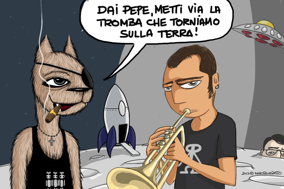 PEPE RAGONESE Enzo Benedetto jena trumpet tromba jazz musicista luna spazio Space  rocket