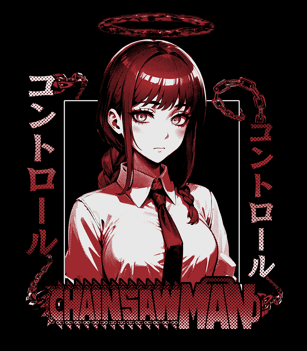 t shirt design anime tshirt anime streetwear streetwear print anime tshirt Chainsaw Man manga Makima