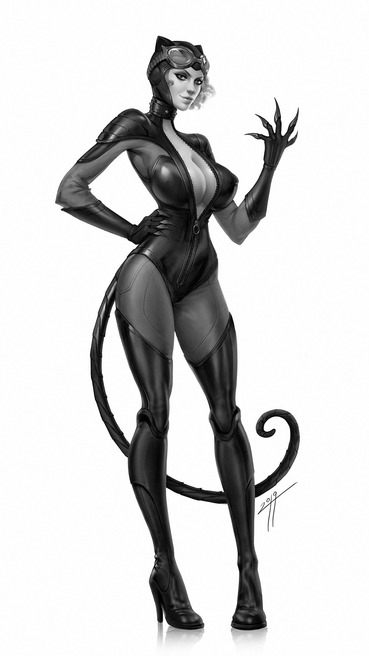 dccomics marvel fantasy sci-fi art comic art ILLUSTRATION  concept art characters catwoman