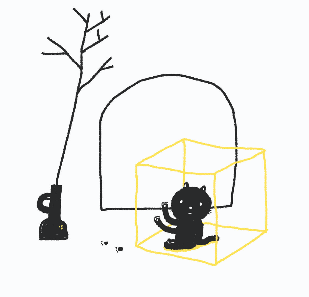 Cat doodle Drawing  ILLUSTRATION 