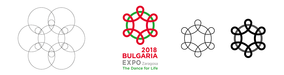 bulgaria expo zaragoza DANCE   life design Philately logo Advertising  souvenirs