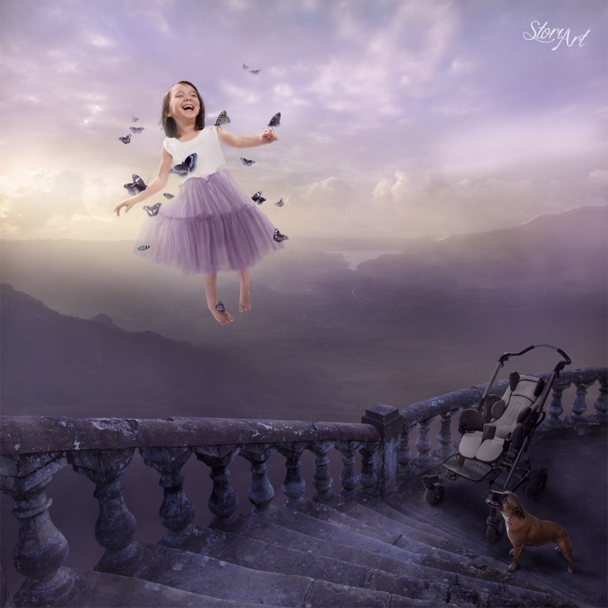 disabled disability surreal photoshop butterflies charity