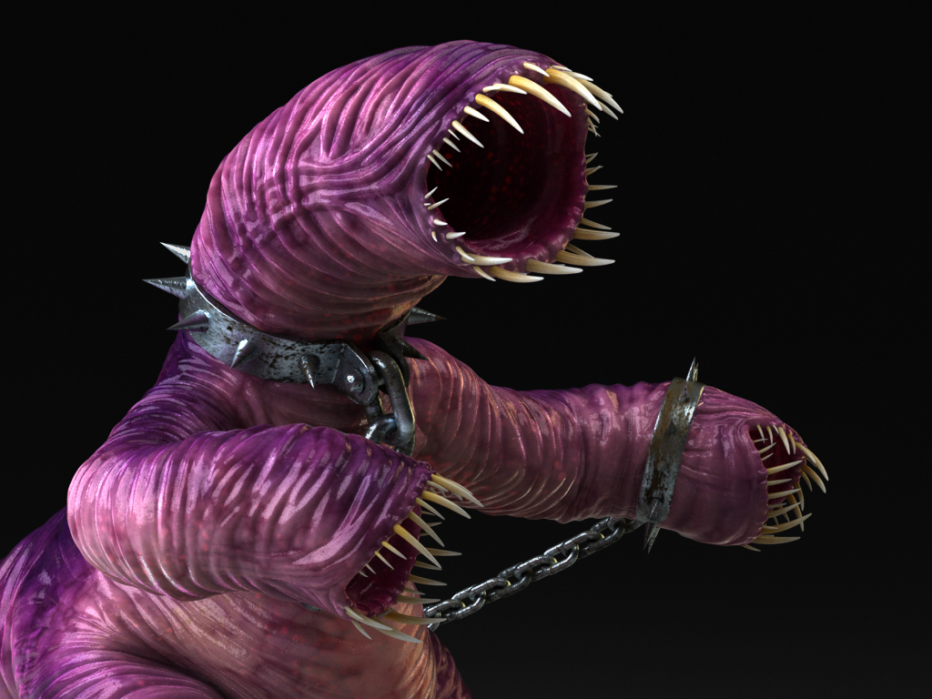 monster worm Character ugly animal alien demon Dungeon