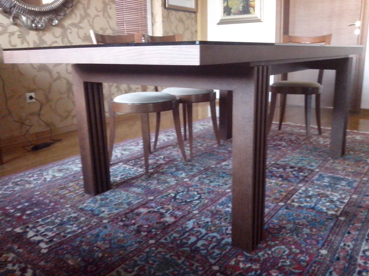 furniture veneer legs table dining table