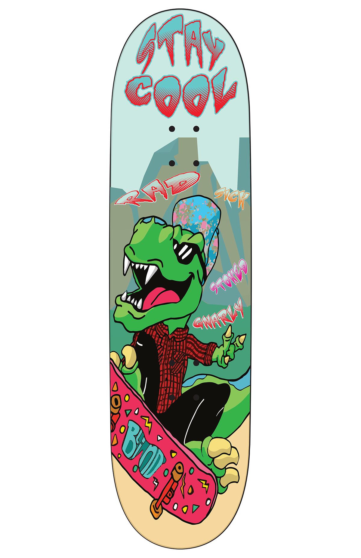 skateboard Dinosaur graphic