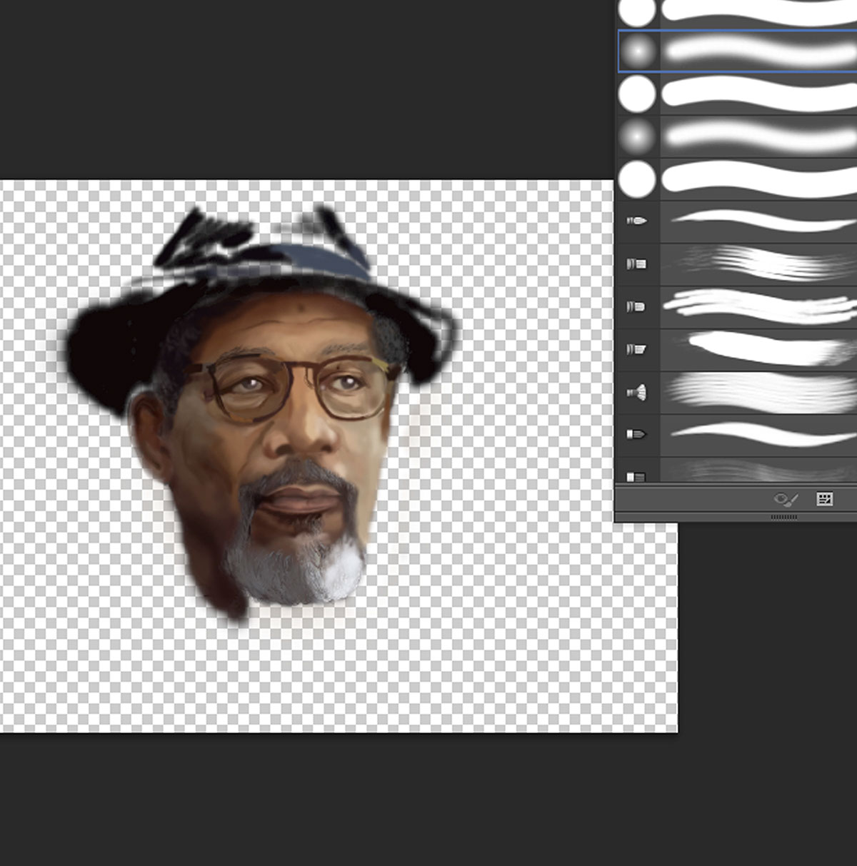 Morgan Freeman digital painting