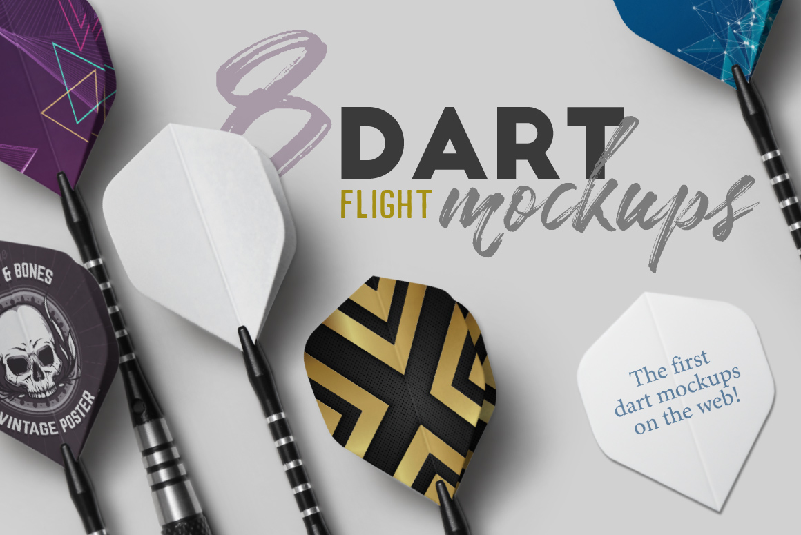 dart Darts flight Flights Mockup mock-up sports realistic psd