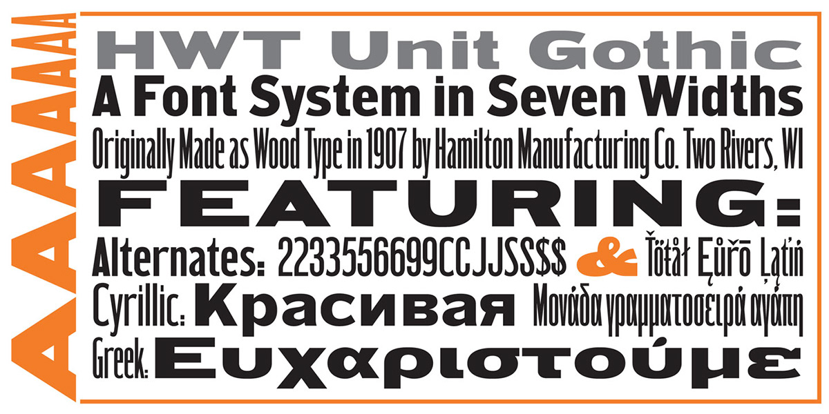 wood type Hamilton digital type fonts
