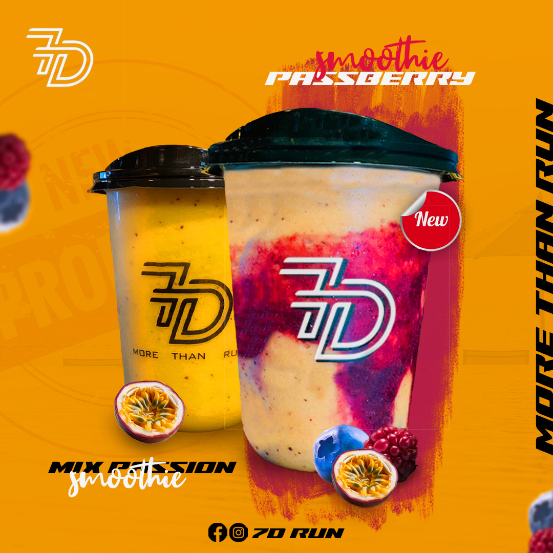 design Social media post marketing   Advertising  cafe Coffee passion smoothies Fruit drink
