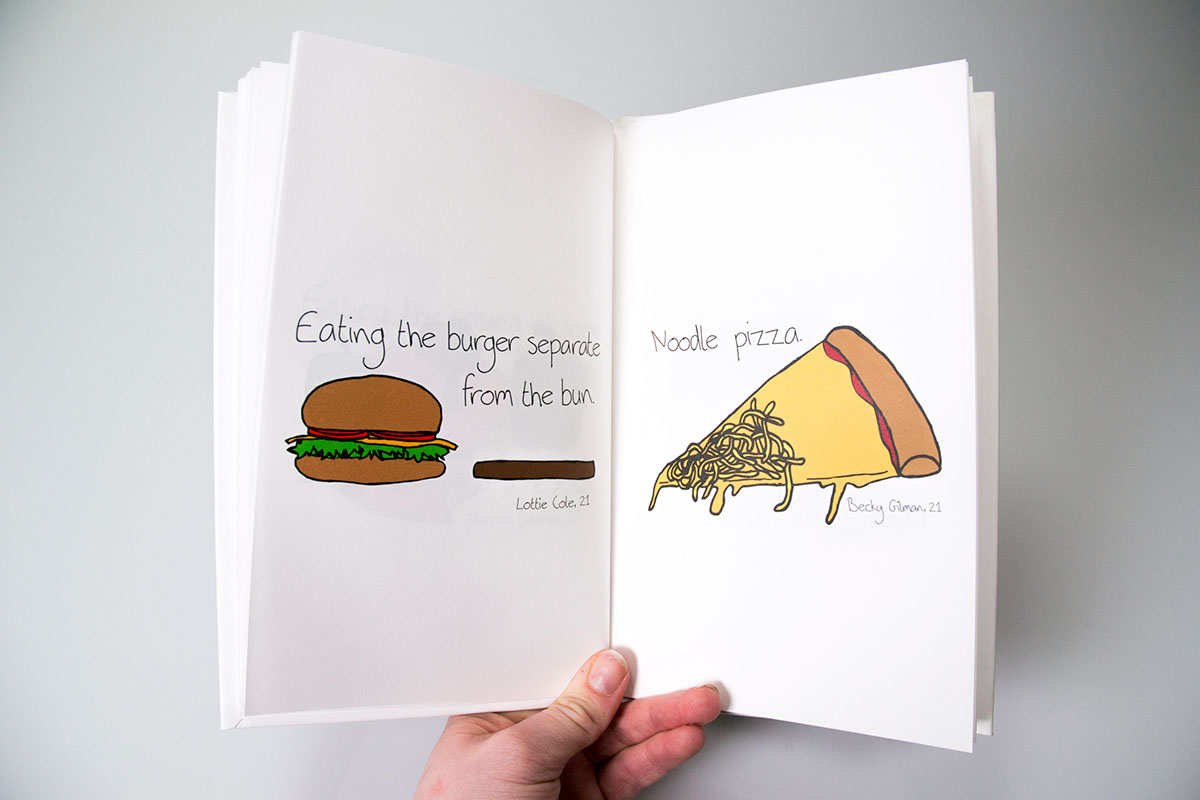 book Food  Eating Habits editorial graphics drawings publication quirky