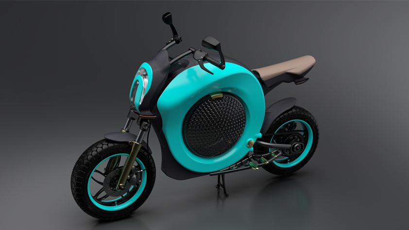 motorcycle ev CGI concept movie Maya electric vehicle Bike Urban japan