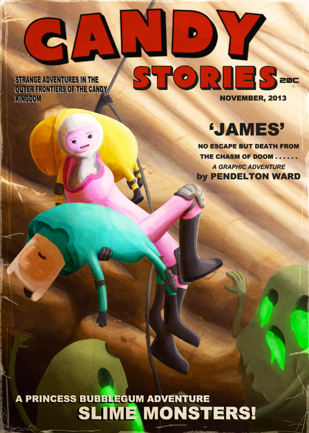 Adobe Portfolio Adventure Time princess bubblegum pulp novel finn the human
