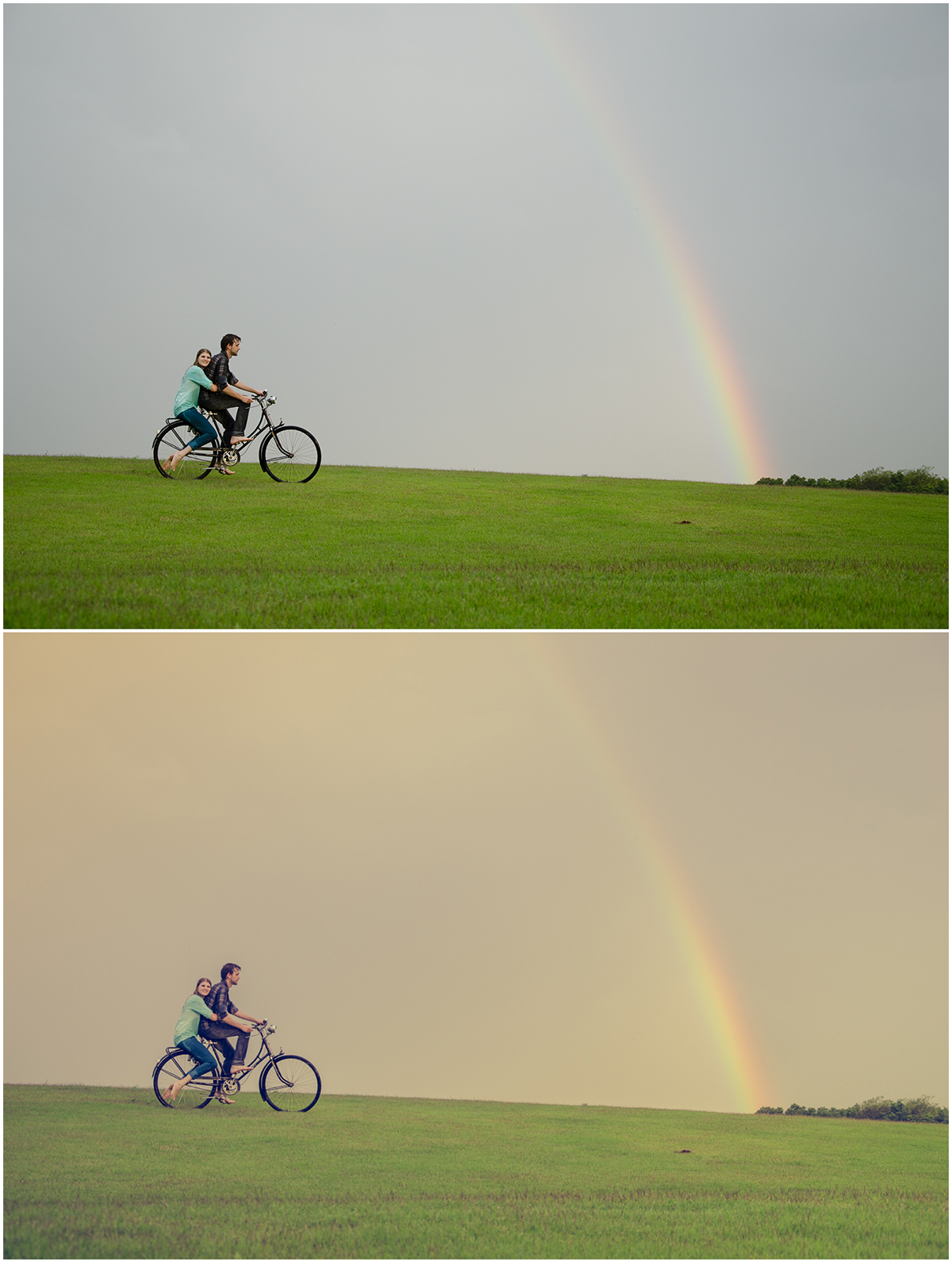 Presents lightroom colors ToNS sepia vintage Tint Bike road sunset Sun rainbow
