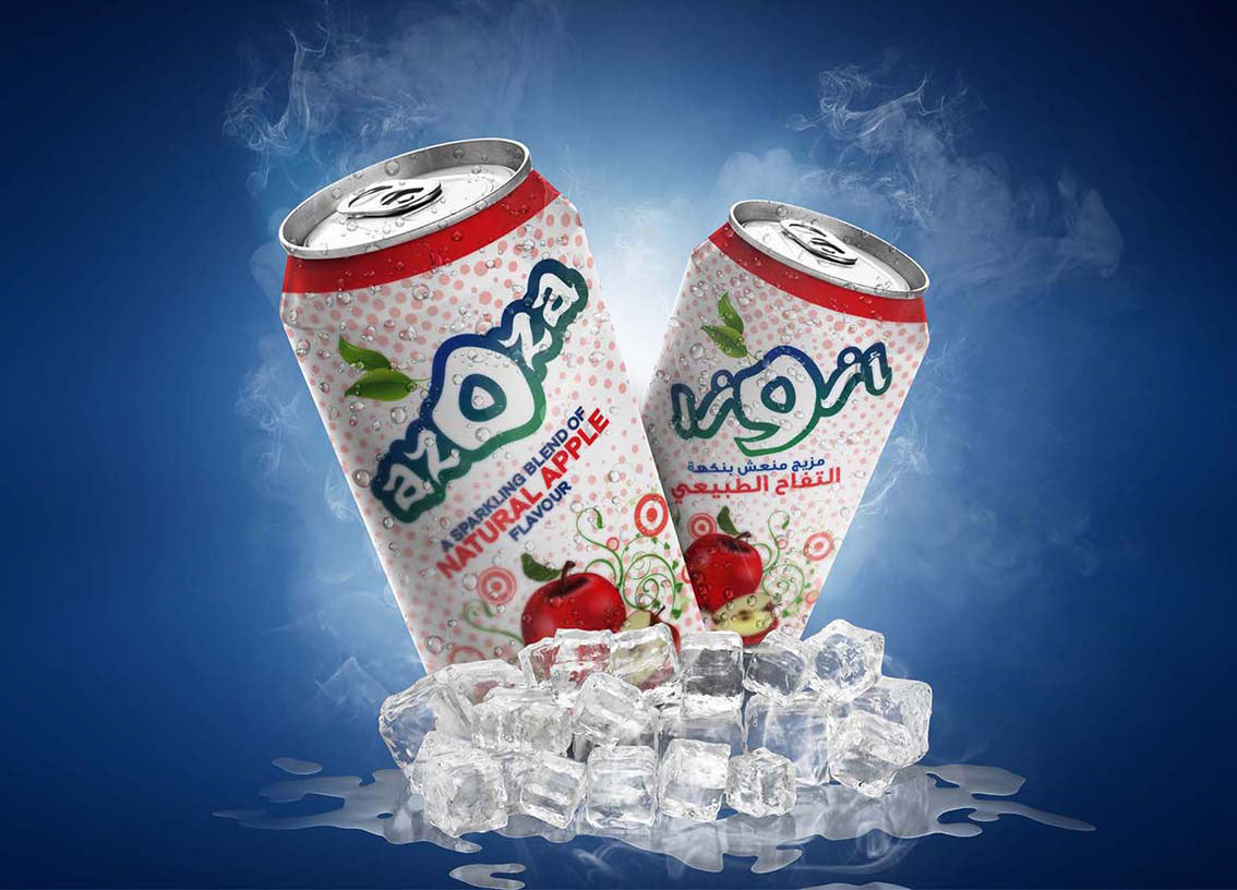 soft drink packiging soda ice logo arabic free hand