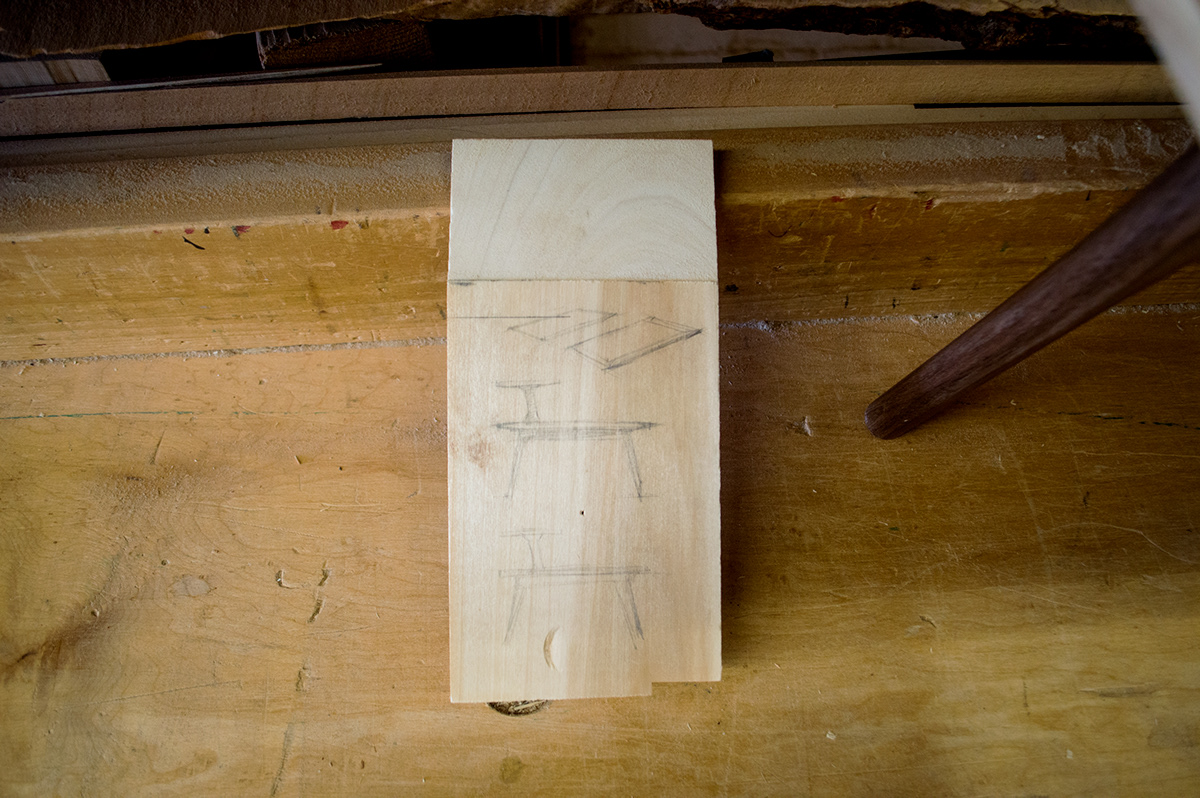 walnut table ash hand-made