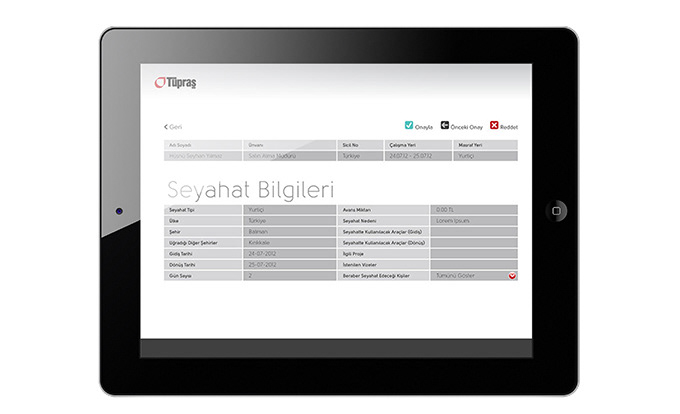 Webdesign iPad application karbon