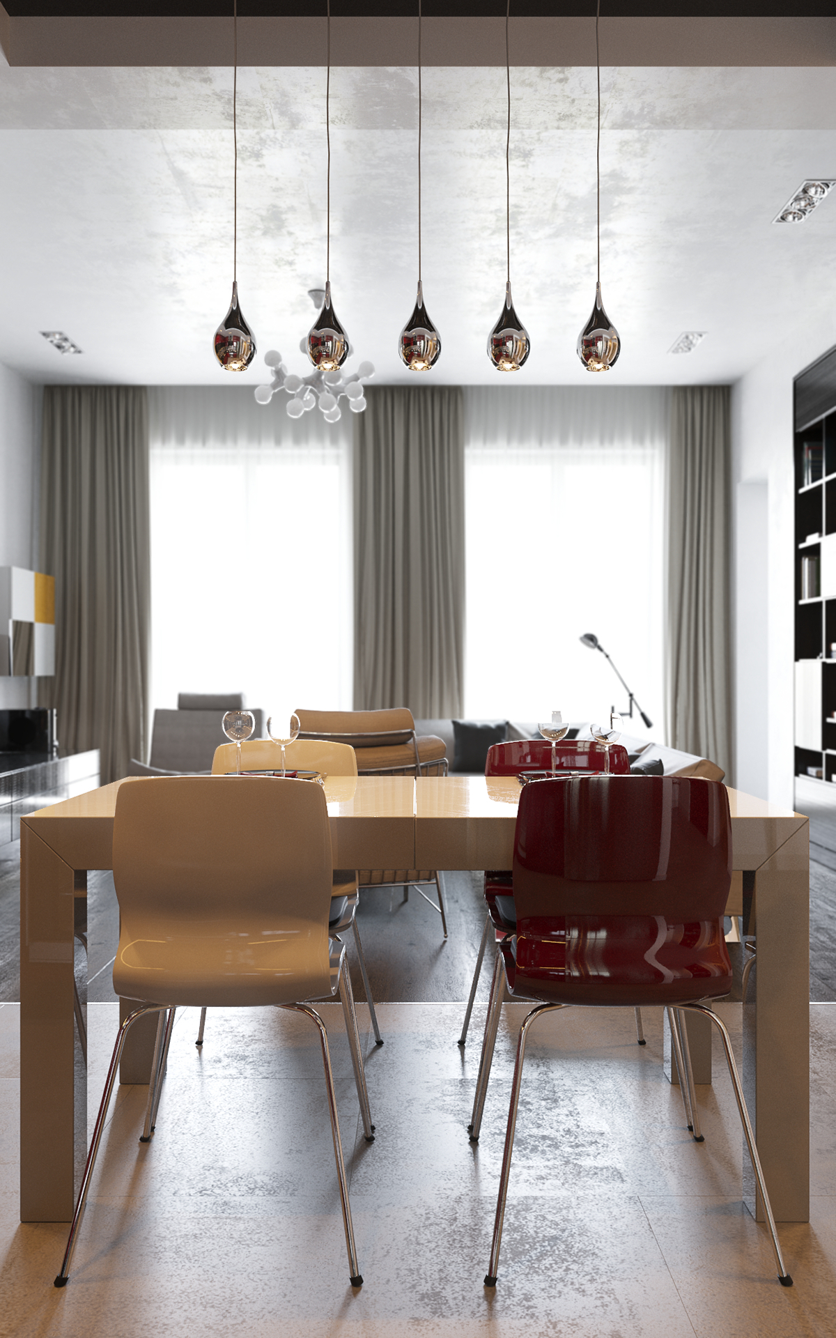 corona design interoir kitchen livingroom contemporary