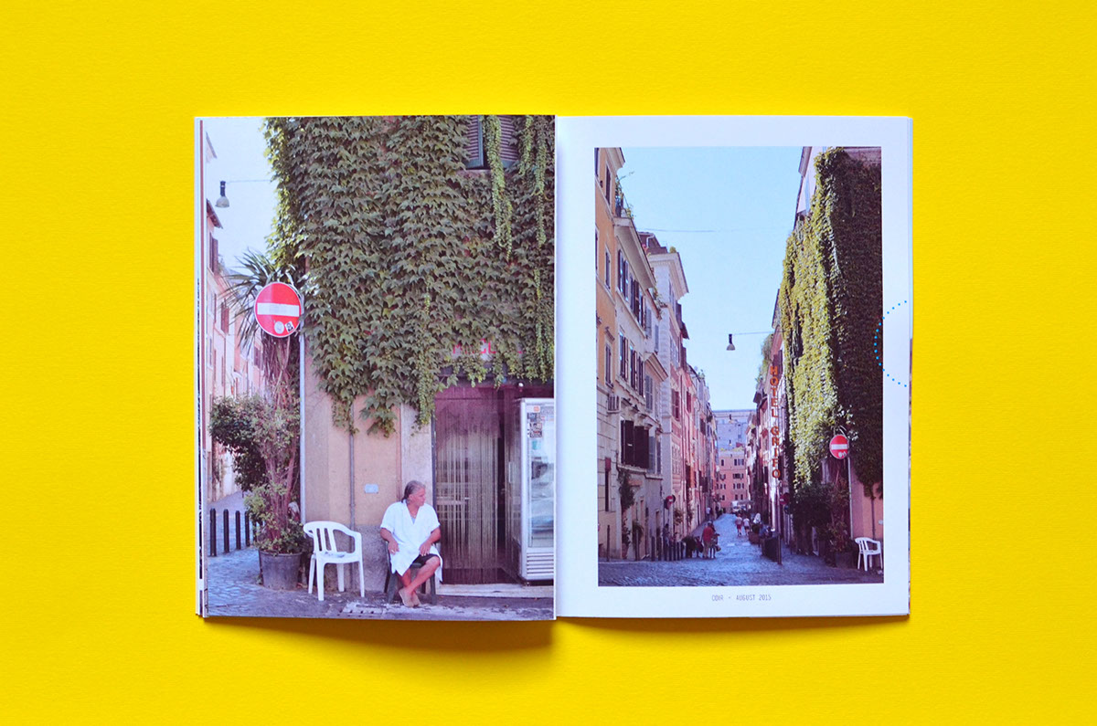 Rome Italy Layout city Travel journal minimal vibrant colorful shapes squares