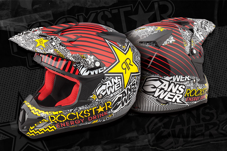 Rockstar moto Gear Answer Racing Pant jersey Glove Helmet