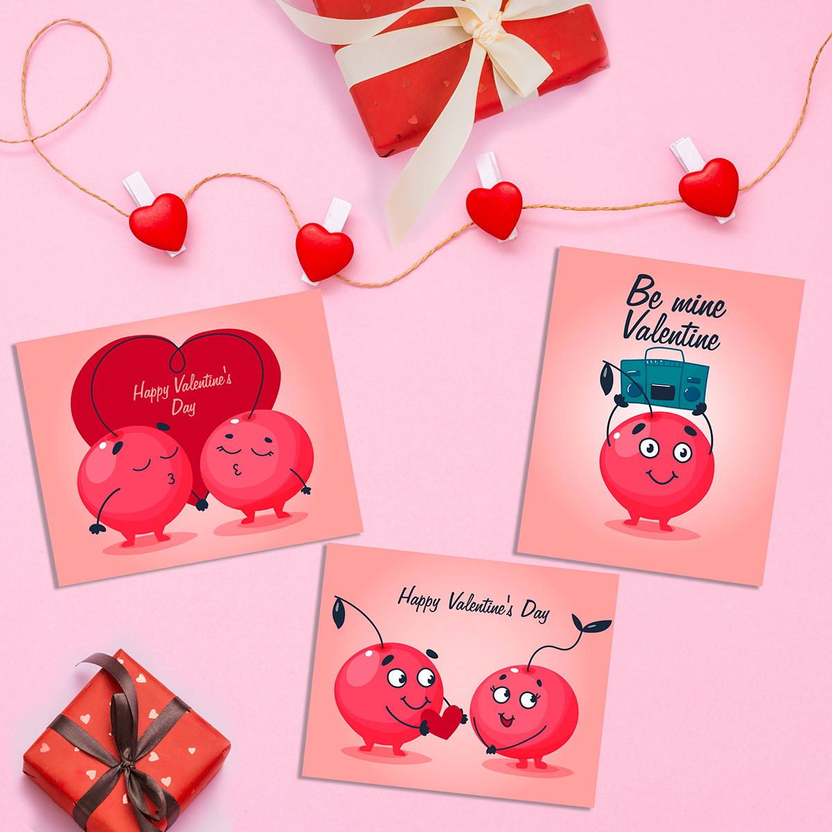 card cherry Collection Love love story valentine